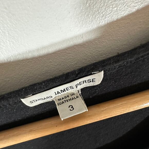 Standard‎ James Perse Womens T-Shirt Sheath Dress 3 Large Black Cotton Blend - Picture 6 of 9